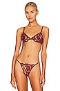 view 1 of 4 Rose Embroidery Demi Bra in Mulberry
