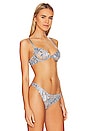 view 2 of 4 SOUTIEN-GORGE VELVET LILY EMBROIDERY in Steel Blue
