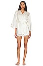 view 2 of 4 Embroidered Angel Sleeve Robe in Ivory
