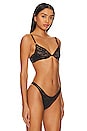 view 2 of 4 Le Stretch Multifit Unlined Demi Bra in Black