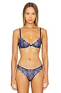 view 1 of 4 Lily Demi Bra in Starry Blue Gingham