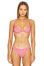 view 1 of 4 Le Stretch Multifit Demi Bra in Pink Cadillac