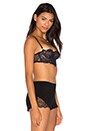 view 2 of 4 Stretch Lace Unlined Balconette Bra in Black