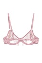 view 2 of 2 Beaded Fringe Ouvert Bra in Rosebud