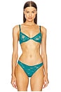 view 1 of 4 Le Stretch Lace Demi Bra in Aquamarine