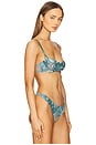 view 2 of 4 Velvet Lily Embrodiery Balconette Bra in Icy Teal