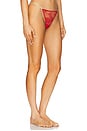 view 2 of 5 Crystal Bouquet Lace G-string in Rouge