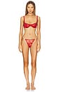 view 4 of 5 Crystal Bouquet Lace G-string in Rouge