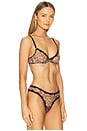 view 2 of 4 Printed Sheer Tulle Demi Bra in Leopard Print