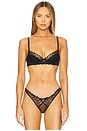 view 1 of 4 Love Lock Embroidery Half Lined Bra in Black