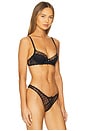 view 2 of 4 Love Lock Embroidery Half Lined Bra in Black