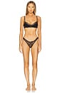 view 4 of 4 Love Lock Embroidery Half Lined Bra in Black