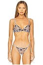 view 1 of 4 Harper Embroidery Demi Bra in Crystal Blue