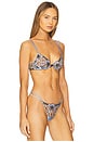 view 2 of 4 Harper Embroidery Demi Bra in Crystal Blue