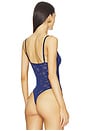 view 4 of 5 Le Stretch Lace Bodysuit in Starry Blue