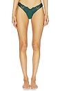 view 1 of 4 Rose Logo Embroidery Thong in Evergreen