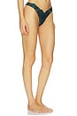 view 2 of 4 Rose Logo Embroidery Thong in Evergreen