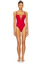 view 2 of 4 Le Stretch Micro Seduce U-plunge Bodysuit in Rouge
