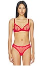 view 1 of 4 Sheer Tulle Demi Bra in Rouge