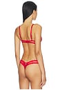 view 3 of 4 Sheer Tulle Demi Bra in Rouge