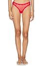 view 1 of 4 Sheer Tulle Thong in Rouge
