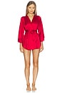 view 1 of 4 Angel Sleeve Robe in Rouge