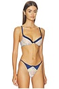 view 2 of 4 Delara Embroidered Demi Bra in Midnight Navy