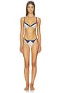 view 4 of 4 Delara Embroidered Demi Bra in Midnight Navy