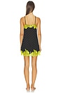 view 3 of 4 Juliet Lace Button Slip in Small Dot Black