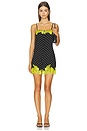 view 4 of 4 Juliet Lace Button Slip in Small Dot Black