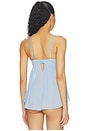 view 3 of 4 Hydrangea Cupped Babydoll Dress in Petal Blue