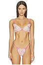 view 1 of 5 Sequin Hibiscus Demi Bra in Pink Desire