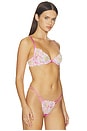 view 2 of 5 Sequin Hibiscus Demi Bra in Pink Desire