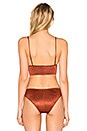 view 3 of 4 Triangle Longline Bra in Saffron