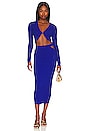 view 4 of 4 Sheer Stripe Knit Cardigan in Electric Blue