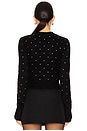 view 3 of 5 Rhinestone Knit Cropped Cardigan in Black