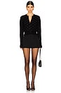 view 4 of 5 Rhinestone Knit Cropped Cardigan in Black