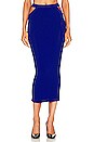 view 1 of 4 Sheer Stripe Knit Skirt in Electric Blue