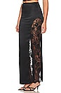 view 1 of 5 Lace Insert Maxi Skirt in Black