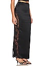 view 3 of 5 Lace Insert Maxi Skirt in Black