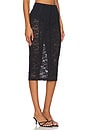 view 2 of 6 Le Stretch Lace Pencil Skirt in Black