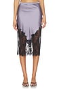 view 1 of 6 FALDA JULIET LACE AND SILK in Lavender Smoke