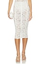 view 1 of 6 JUPE LE STRETCH LACE PENCIL in Ivory