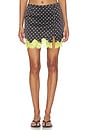 view 1 of 6 Juliet Lace Dotted Slip Skirt in Small Black Dot & Lemon Lace