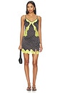 view 5 of 6 Juliet Lace Dotted Slip Skirt in Small Black Dot & Lemon Lace