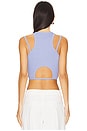 view 3 of 4 Strappy Rib Tank in Lavender Blue