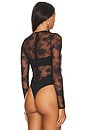 view 4 of 6 Bouquet Lace And Jersey Bodysuit in Black