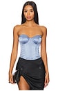 view 1 of 5 Hamptons Bustier Top in Denim Blue