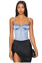 view 2 of 5 Hamptons Bustier Top in Denim Blue