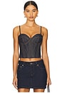 view 1 of 5 Denim Bustier in Indigo Denim